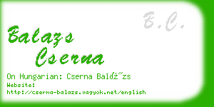 balazs cserna business card